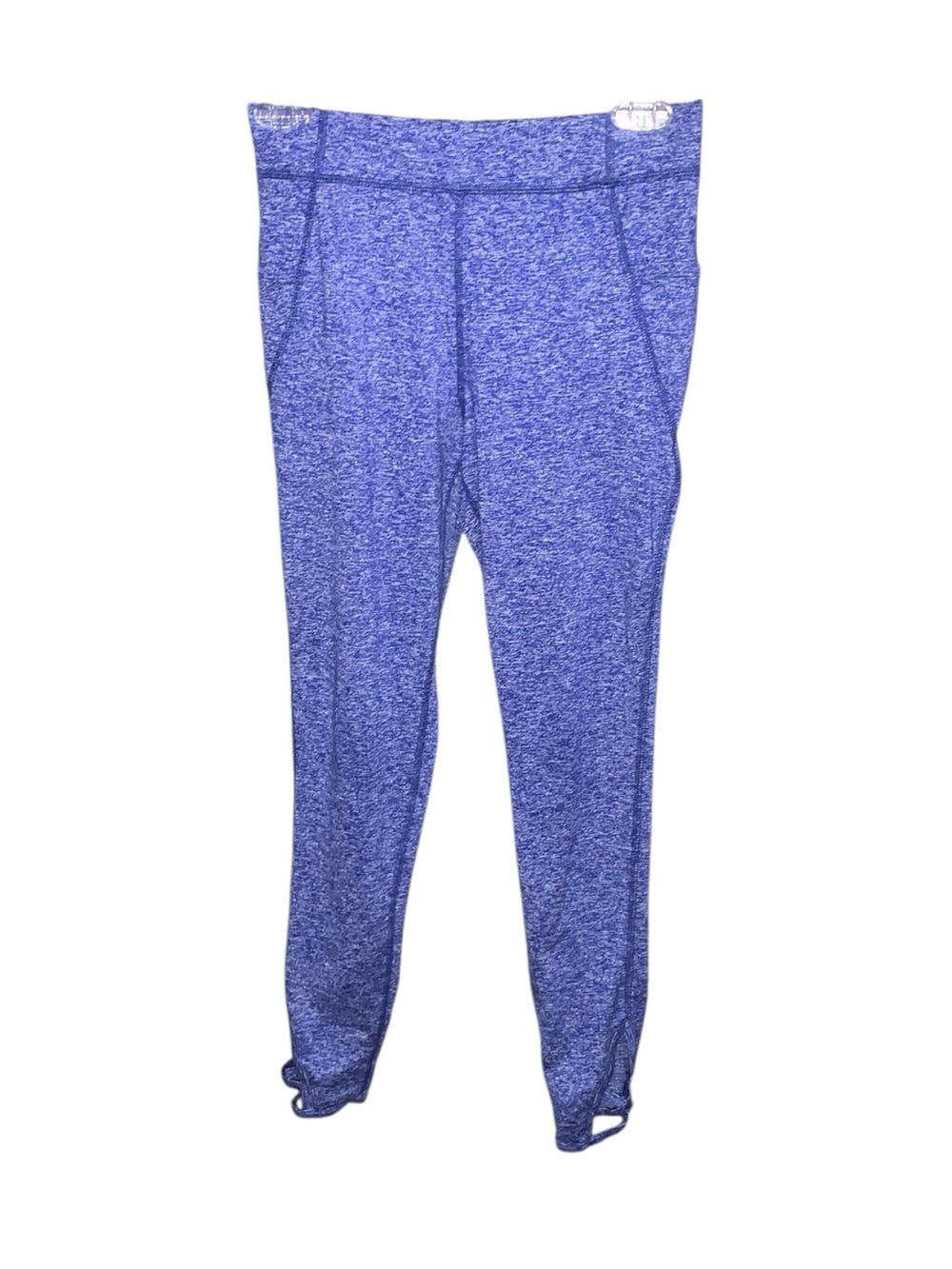 Athletic Works Blue Active Leggings Girls XL 14/16 Crisscross Open Bottoms